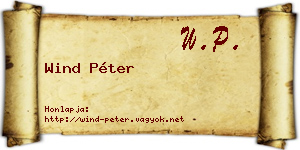 Wind Péter névjegykártya